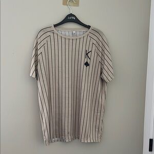 Beige Striped Men's Shirt